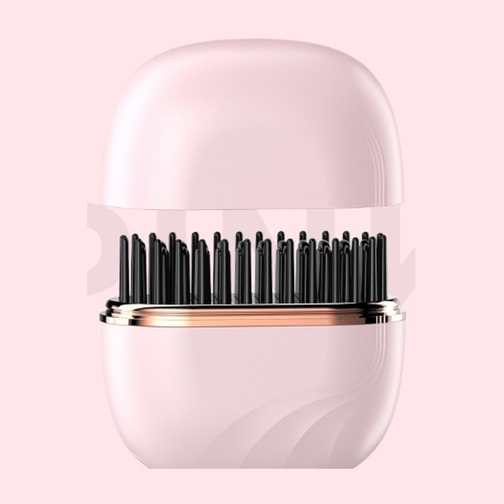 AllClear Glide in Fantasy Pink, lid off, showing the heated comb teeth